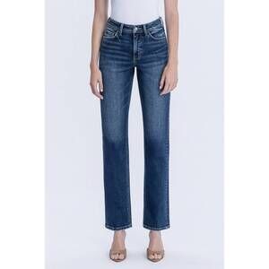 VERVET BY FLYING MONKEY Women's Blue Straight Leg Jeans